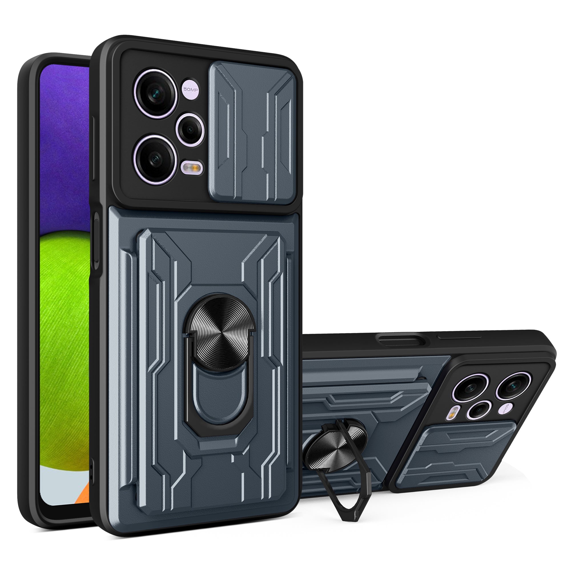For Xiaomi Redmi Note 12 Pro 5G PU Leather Stand Wallet Cover Finger Ring Kickstand PC TPU Phone Case Slide Camera Protection Cover with Card Holder For Xiaomi Redmi Note 12 Pro 5G PU Leather Stand Wallet Cover Finger Ring Kickstand PC TPU Phone Case Slide Camera Protection Cover with Card Holder